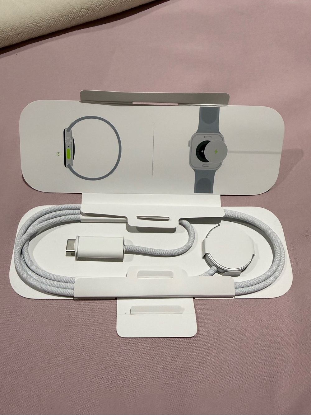 Apple Watch charger - Magnetic Wireless Watch Charger Cable in White